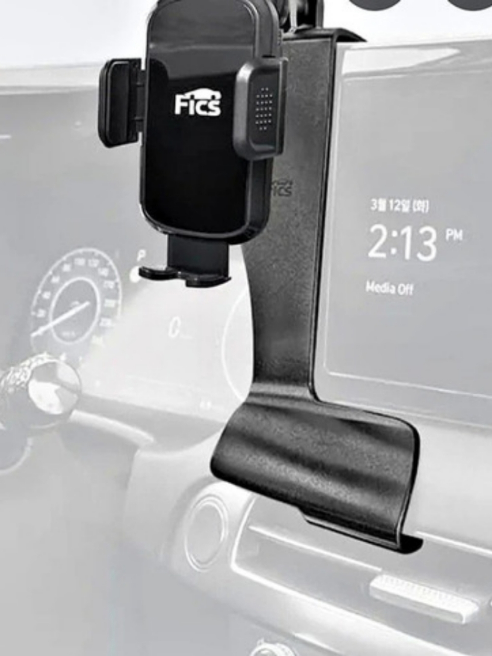 Fics Custom-Fit Car Phone Holder Mount Black 2023 Hyundai Palisade